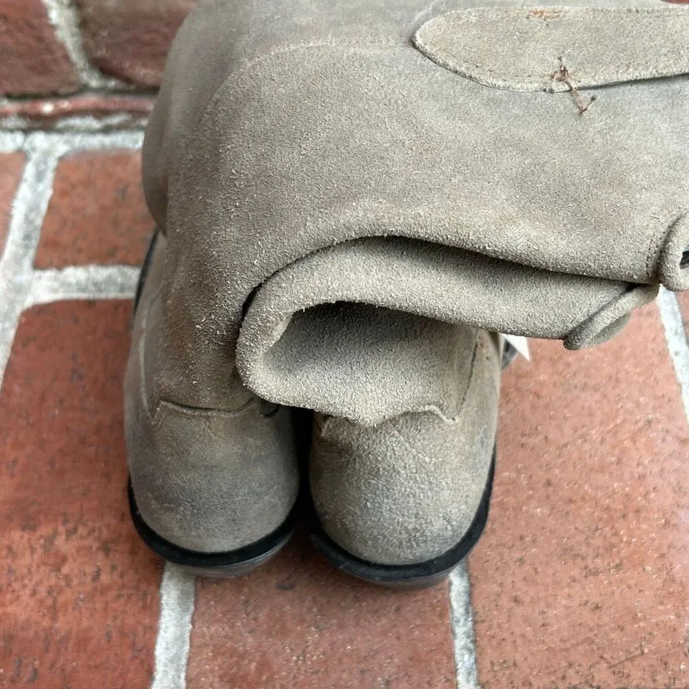 Ariat Women's Suede Memphis Cowboy Pull-on Boots Burnt Taupe Size 6.5/37 NWT